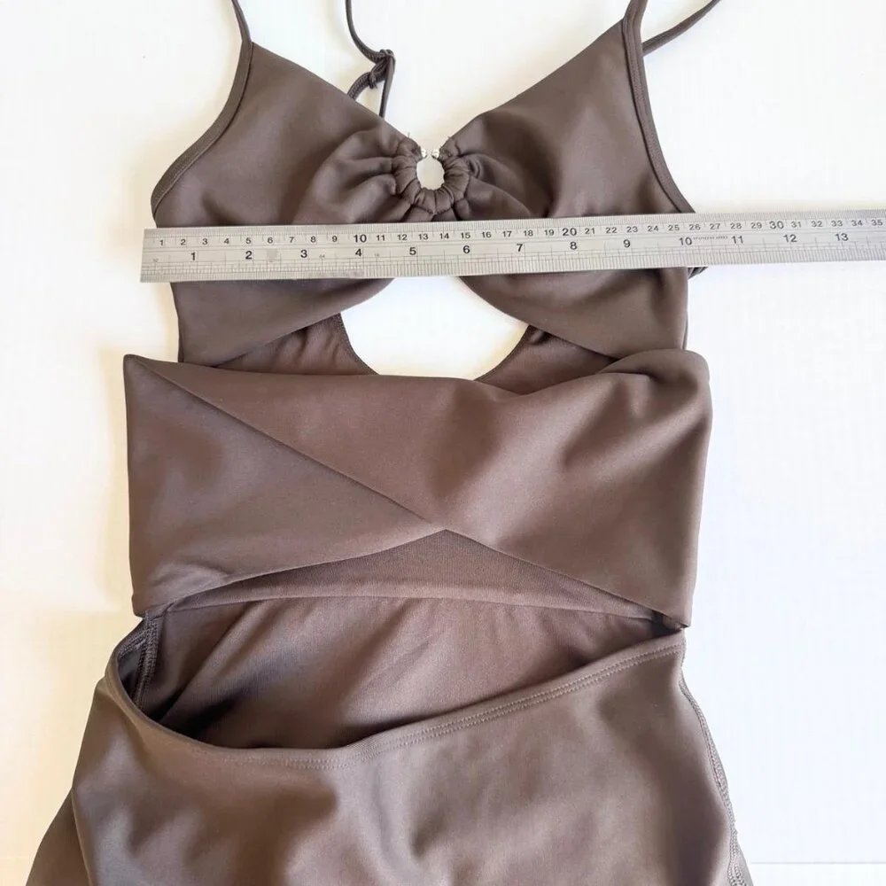 Alo Yoga Espresso Brown Airlift A-List Onesie - Picture 4 of 11